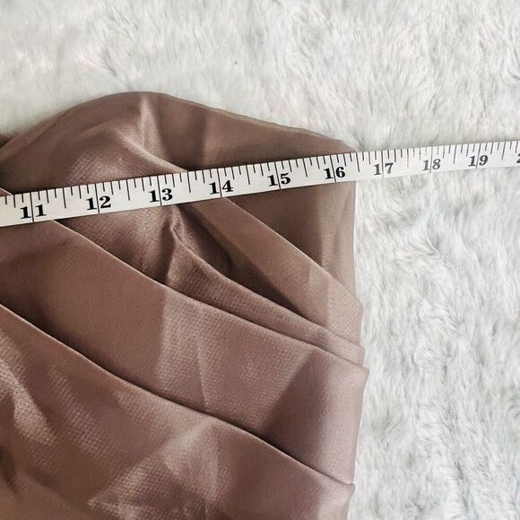 Alvina Valenta Womens Mauve From JLM Couture Shimmer One Shoulder Dress Size 8 - Picture 13 of 16